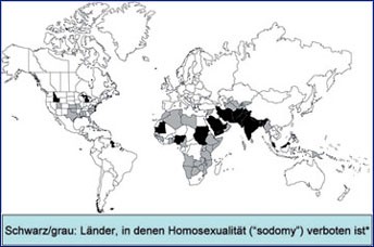 Länder in denen Homosexualität verboten ist
