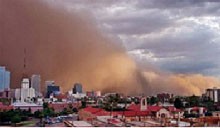 Abb. 1: Sandsturm – in Wüstengebieten der USA ein Hauptvehikel der Coccidioides Übertragung 
