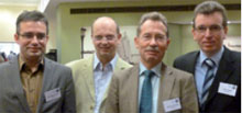 vlnr: PD Dr. Dirk Meyer-Olson, Prof. Dr. Matthias Stoll,  Prof. Dr. Reinhold E. Schmidt und Dr. Hans Heiken