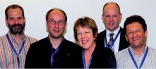 Der neu gewählte „alte“ DAIG-Vorstand: C. Königs, S. Esser,  A. Haberl, G. Behrens & H.-J. Stellbrink