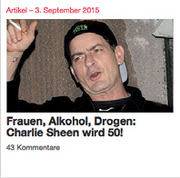 Frauen Alkohol, Drogen: Charlie Sheen wird 50