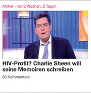 HIV-Profit? Charlie Sheen will seine Memoiren schreiben