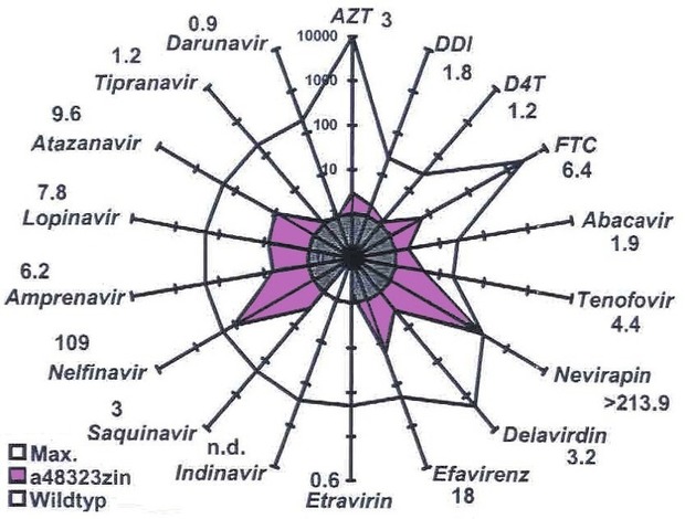 Abb 1  Phänotypische HIV-1-Resistenztestung