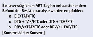 Abb 2  Empfohlene Firstline-Regime ohne Resistenztest