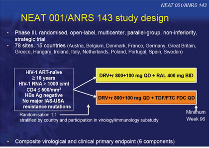 NEAT 001/ANRS 143 study design