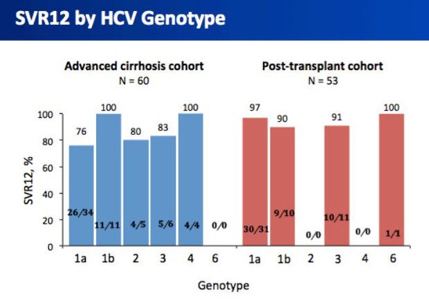SVR12 by HCV Genotype